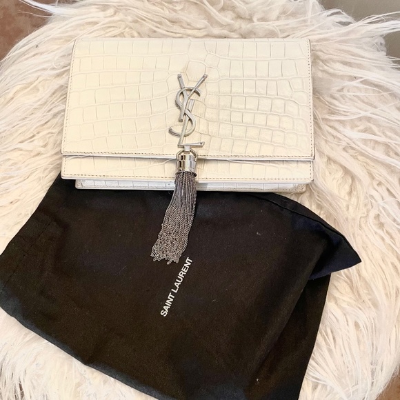 Yves Saint Laurent Handbags - Ysl Kate crocodile embossed